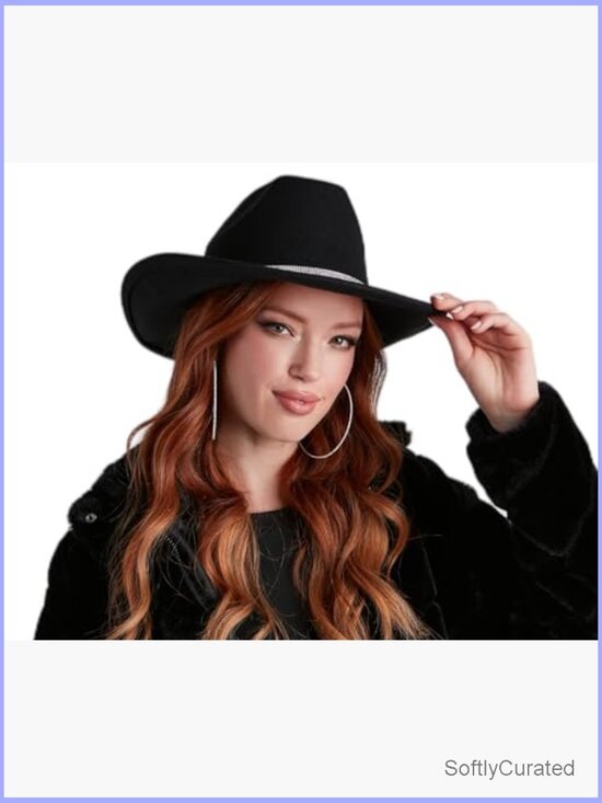 Glitter Rhinestone Cowgirl Hat - Sparkly Western Hat M-L main image 5